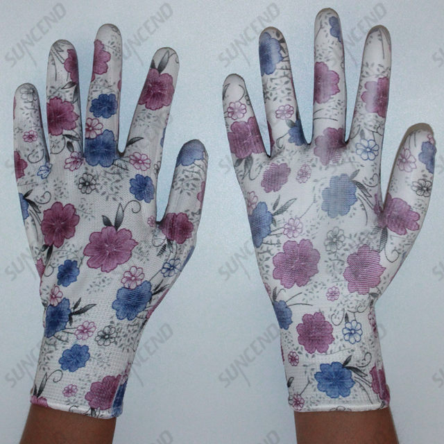 PU Coated Anti-static Smooth Finish Working Gloves