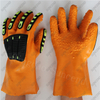 TPR on back anti acid alkali full coated rough finish PVC work gloves