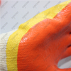 Bolivia 3/4 double coating orange yellow bicolor smooth latex gloves
