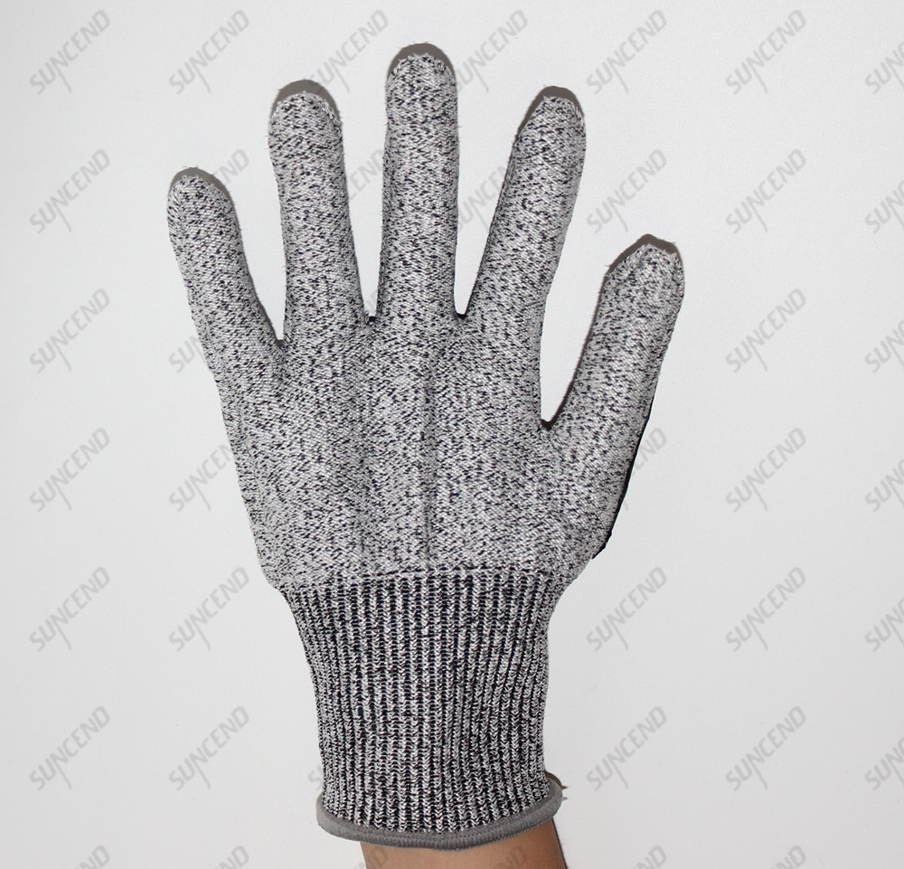 HPPE Cut Resistant Liner Work Gloves with TPR on Back