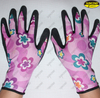 Micro crinkle latex coated fashionable liner safety hand gloves