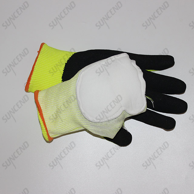 Sandy Nitrile Coated Work Glove with Sponge inside