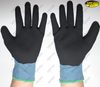 Black nitrile palm sandy coated mechanical safety gloves