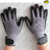 Hand protection acrylic terry liner sandy nitrile gloves