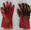 27cm Anti impact TPR gauntlet sandy PVC sandy coated gloves