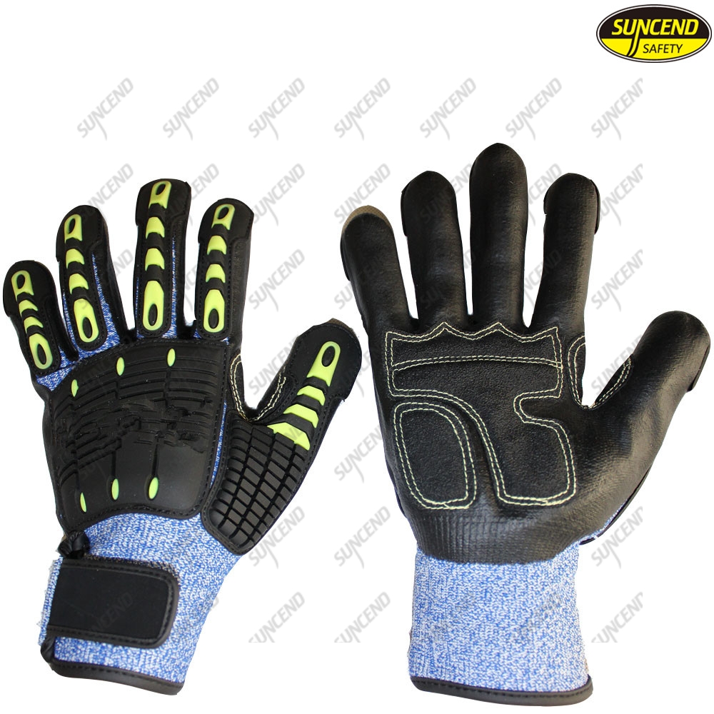 Customized anti vibration anti impact mechanics working gloves