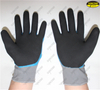 Safety hand work nitrile double coated sandy gardening gloves