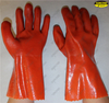 PVC sandy finish EN374 chemical resistant gloves
