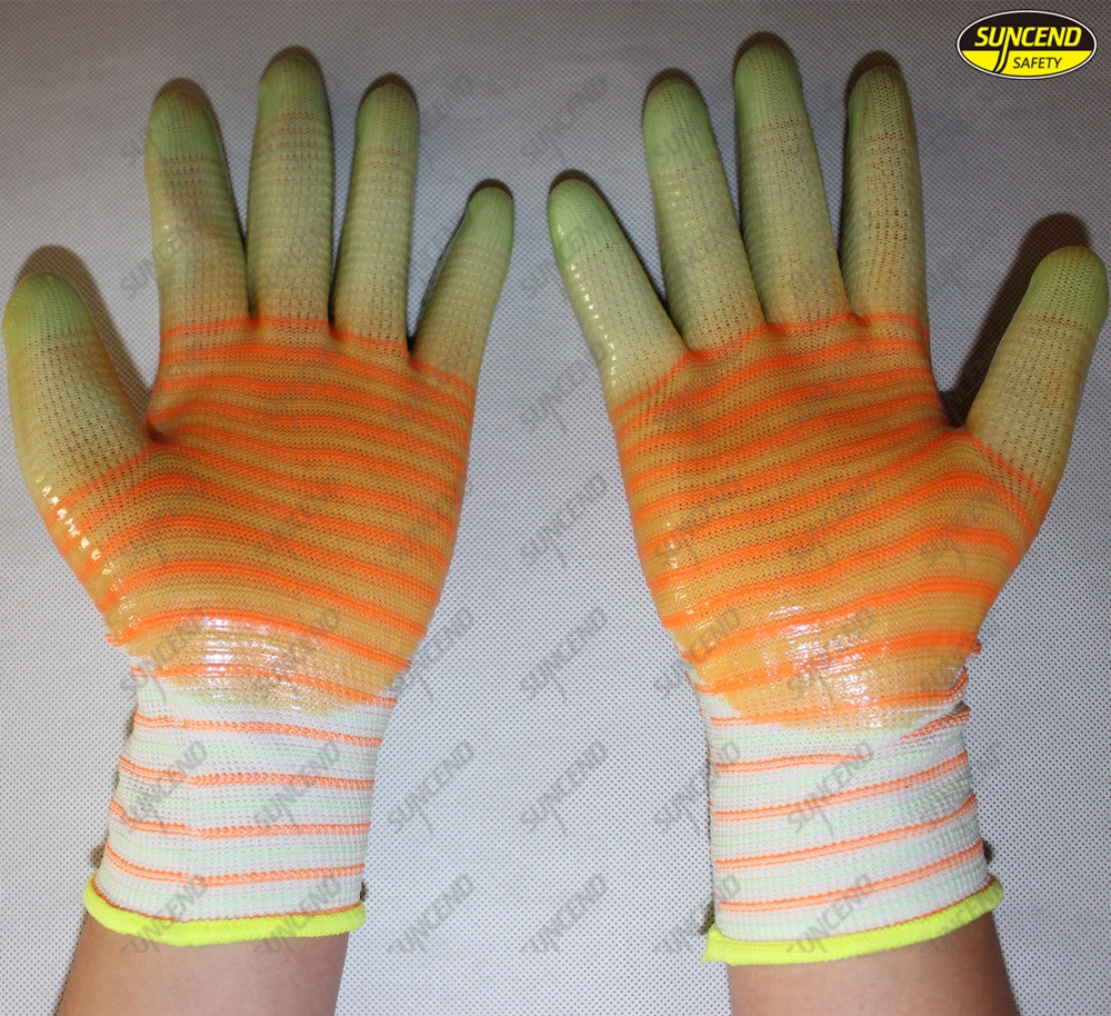 Colorful 3/4 pvc coated cotton safety gloves