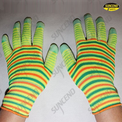 U3 liner PU palm coated work gloves 