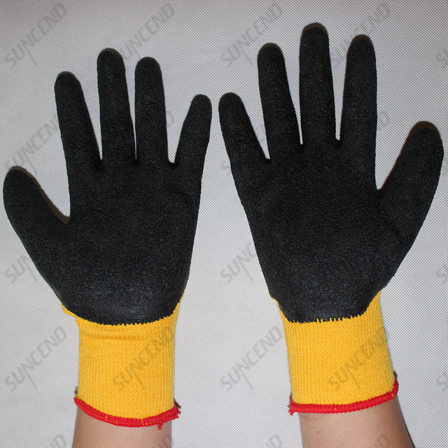  Polycotton Crinkle Latex Coated Work Gloves