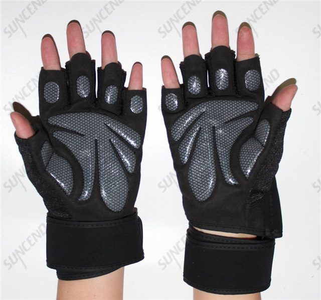 ProFitness Cross Training Gloves with Wrist Support Non-Slip Palm Silicone Padding to Avoid Calluses