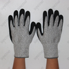 HPPE Liner Nitrile Sandy Palm Cut Resistant Gloves