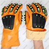 TPR on back anti acid alkali full coated rough finish PVC work gloves