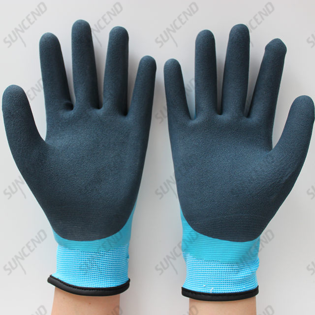 Nitrile Coated Sandy Finish Polyester/nylon Liner Work Gloves - Buy ...